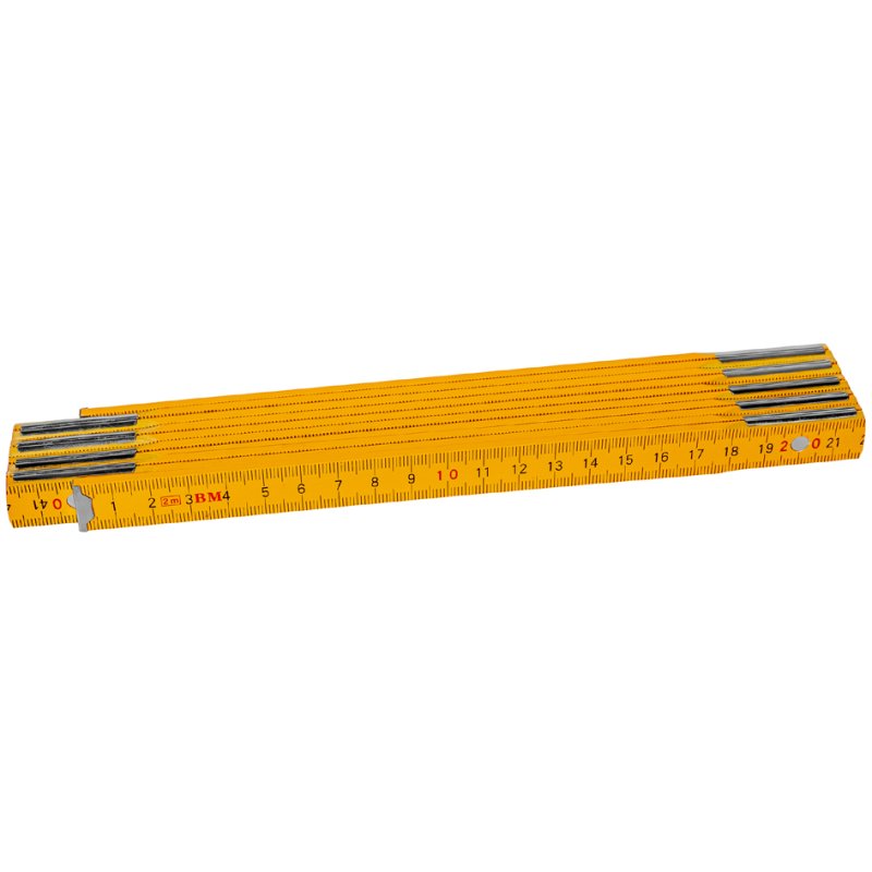 BRÜDER MANNESMANN folding ruler, jointed, yellow